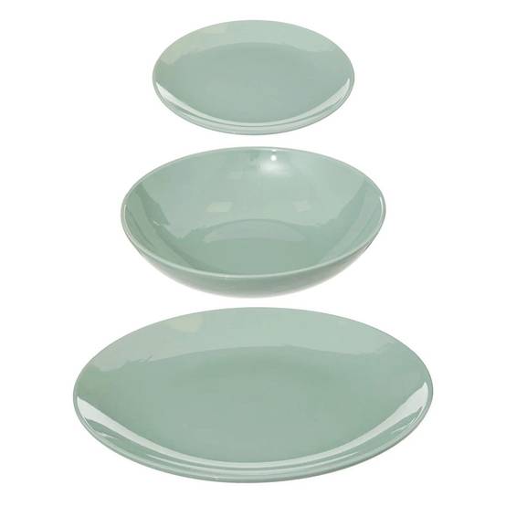 Service de Table 18 Pièces "Colorama" 26cm Vert Menthe - Image 1