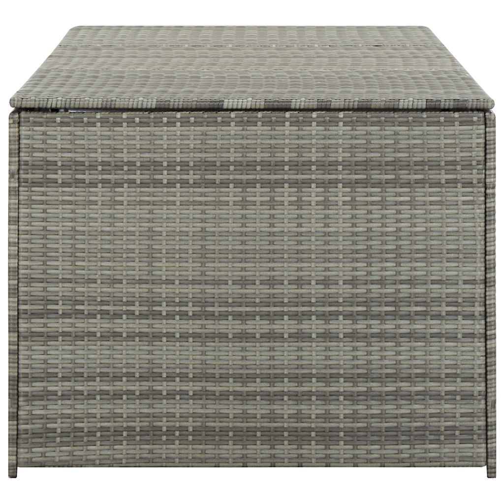 Coffre de rangement - Boîte de rangement extérieure - Coffre de jardin résine tressée 180x90x70 cm gris MP185 - Image 5