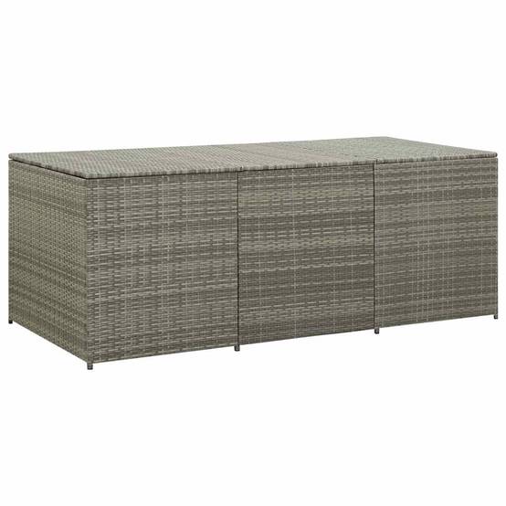 Coffre de rangement - Boîte de rangement extérieure - Coffre de jardin résine tressée 180x90x70 cm gris MP185 - Image 1