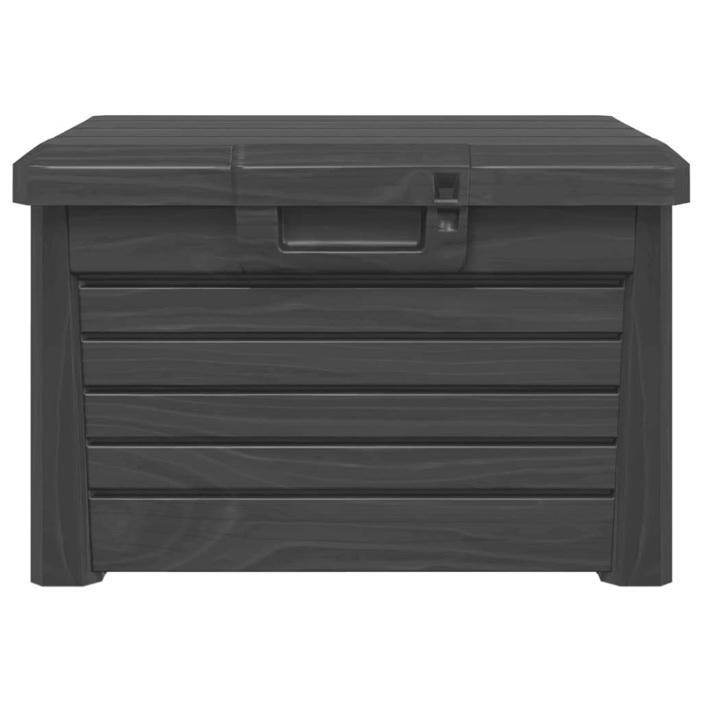 Boîte de rangement extérieure avec coussins - Coffre de rangement anthracite polypropylène - Image 5