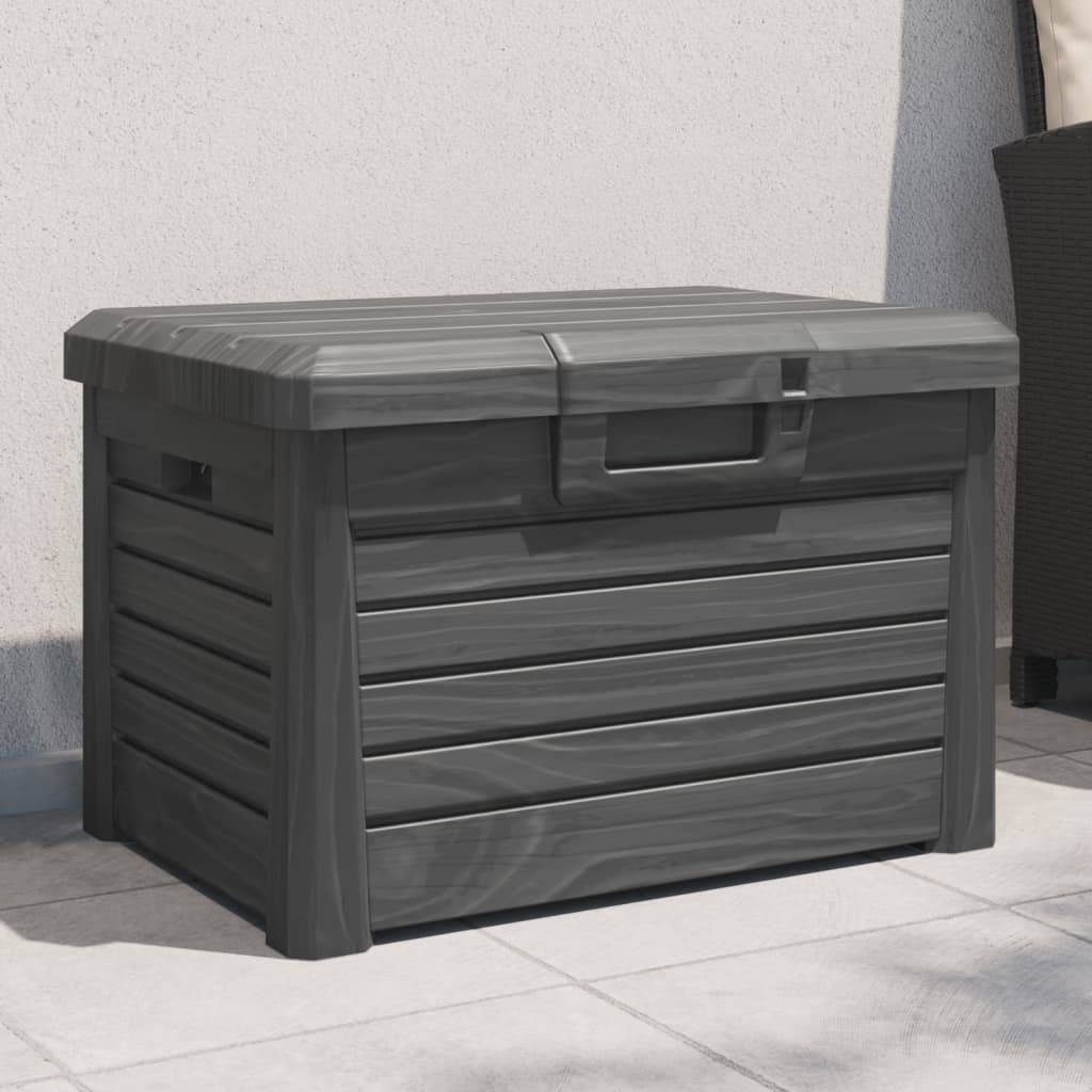 Boîte de rangement extérieure avec coussins - Coffre de rangement anthracite polypropylène - Image 2
