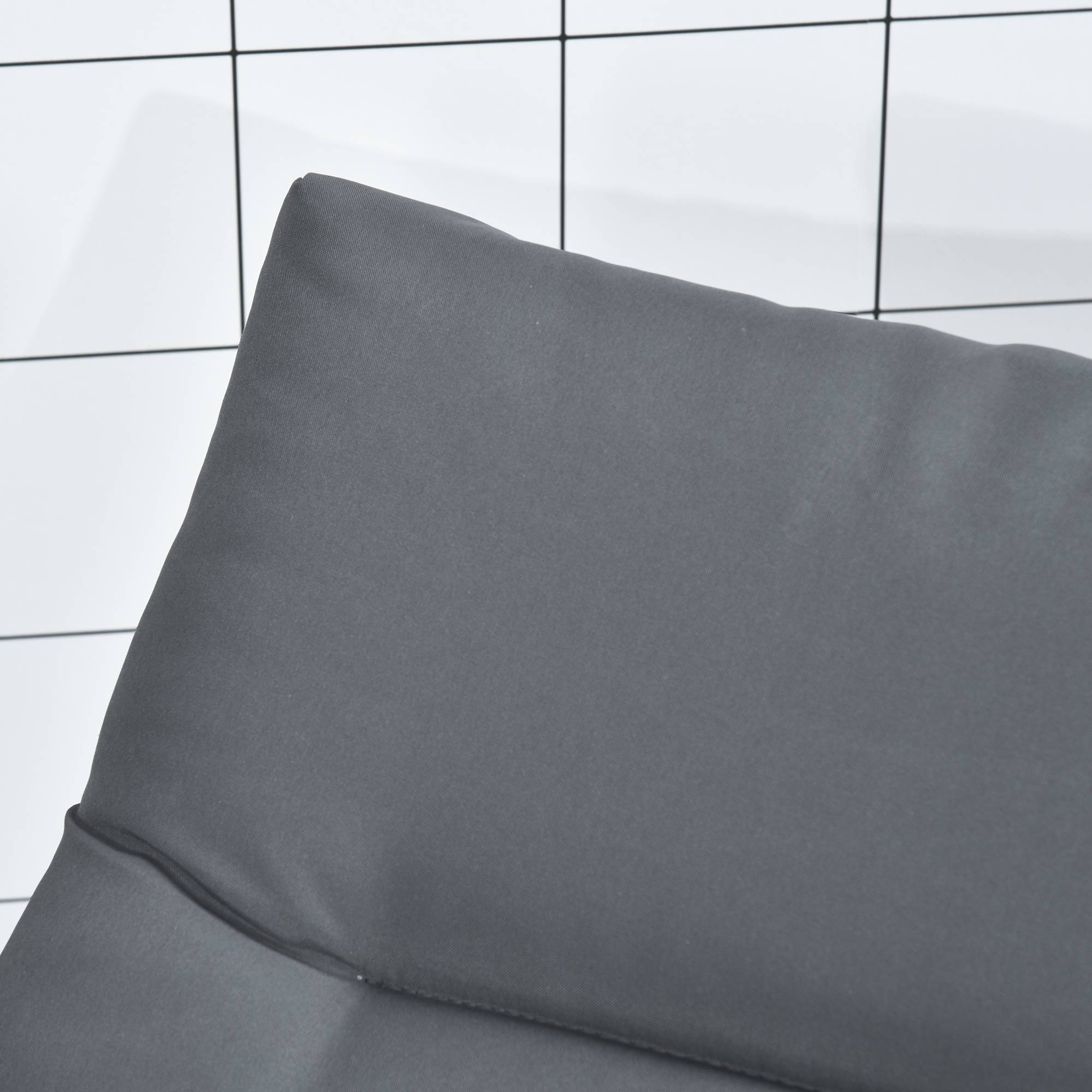Outsunny - Bain de soleil pliable transat inclinable 6 positions grand confort avec matelas + accoudoirs acier polyester gris - Outsunny - Imagen 6