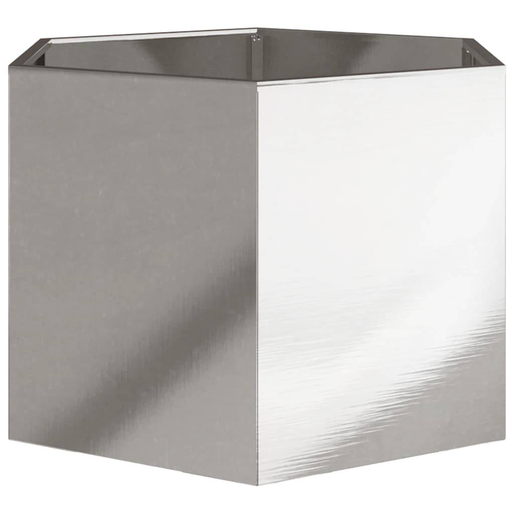 Jardinière acier inoxydable argent 69 x 60 x 45 cm - PANGIVO - Image 5