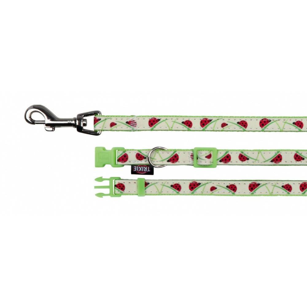 Trixie - Trixie - Collier réglable de 22 à 33 cm, couleur phosphorescent avec laisse chat - Imagen 1