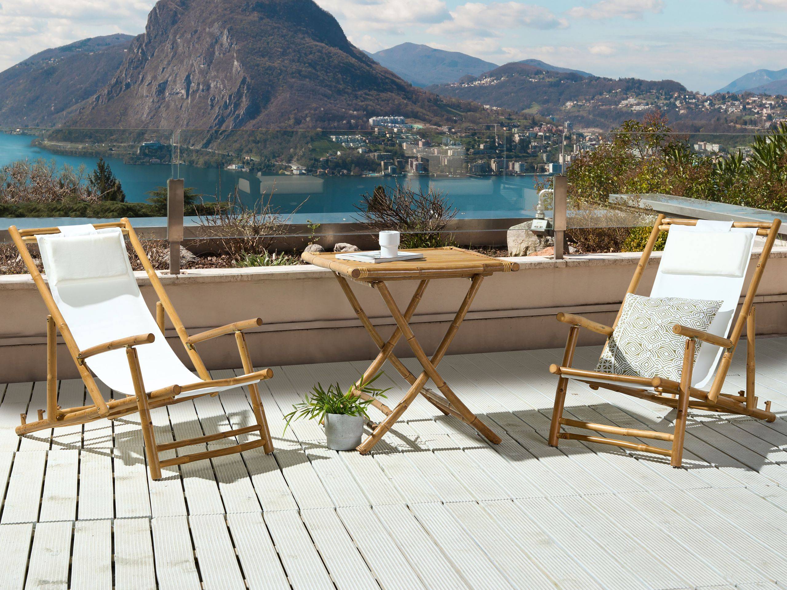 Beliani - Set de bistrot, 2 Personnes Bambou Marron clair ATRANI/MOLISE - Beliani - Imagen 1