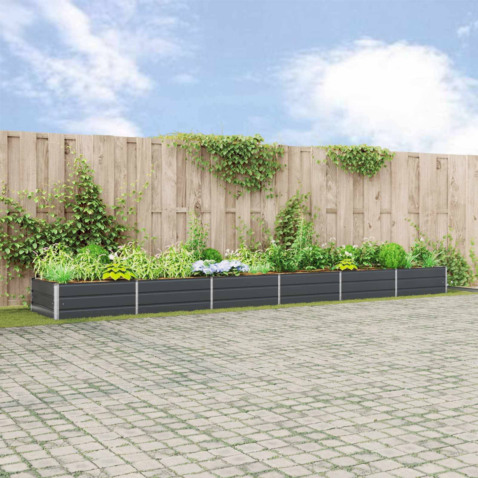 Vidaxl - Jardinière Anthracite 580 x 100 x 45 cm Acier galvanisé vidaXL 42018227