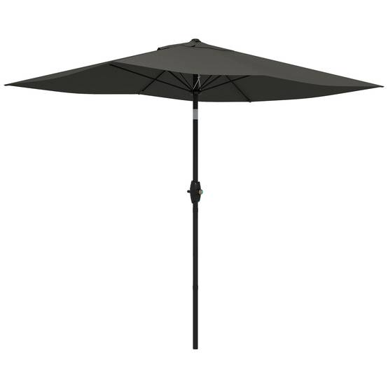 ComfortXL - Parasol rectangulaire aluminium extérieur pour terrasse inclinable avec manivelle gris - ComfortXL Outdoor Living - Image 2