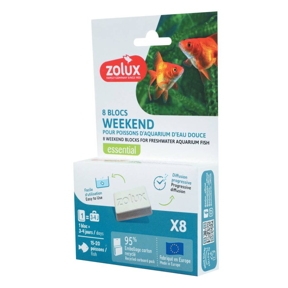Zolux - 8 Blocs Week-end nourriture 15-20 poissons pour 3 à 4 jours - Image 5