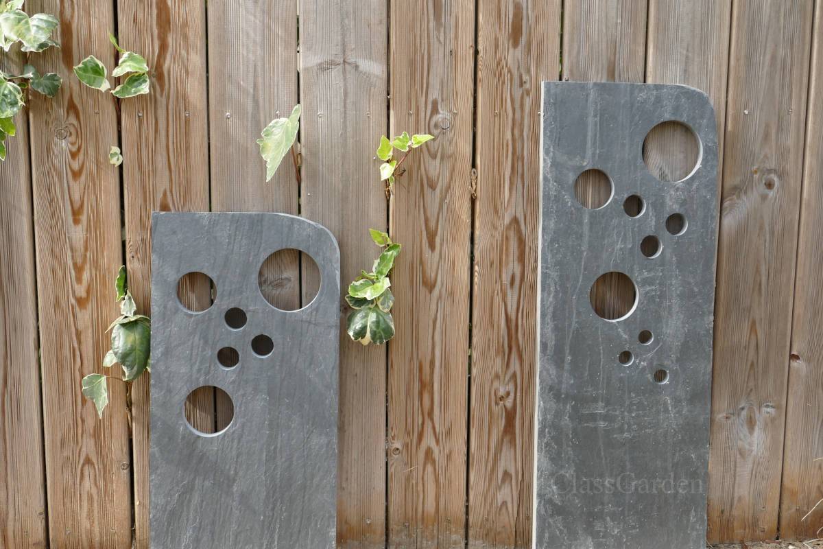 ClassGarden - TOTEM ARDOISE 60+80 cm - Bullettes - Pack de 2 Totems - Image 1