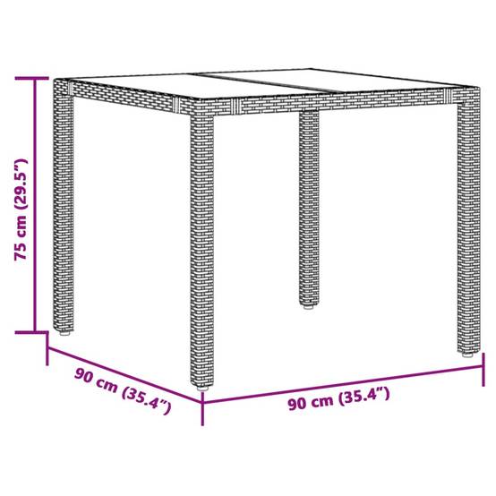 Salon de Jardin 2 Personnes avec Fauteuils Inclinables et Table Carrée en Verre Noir – ComfortXL Outdoor Living - Image 9