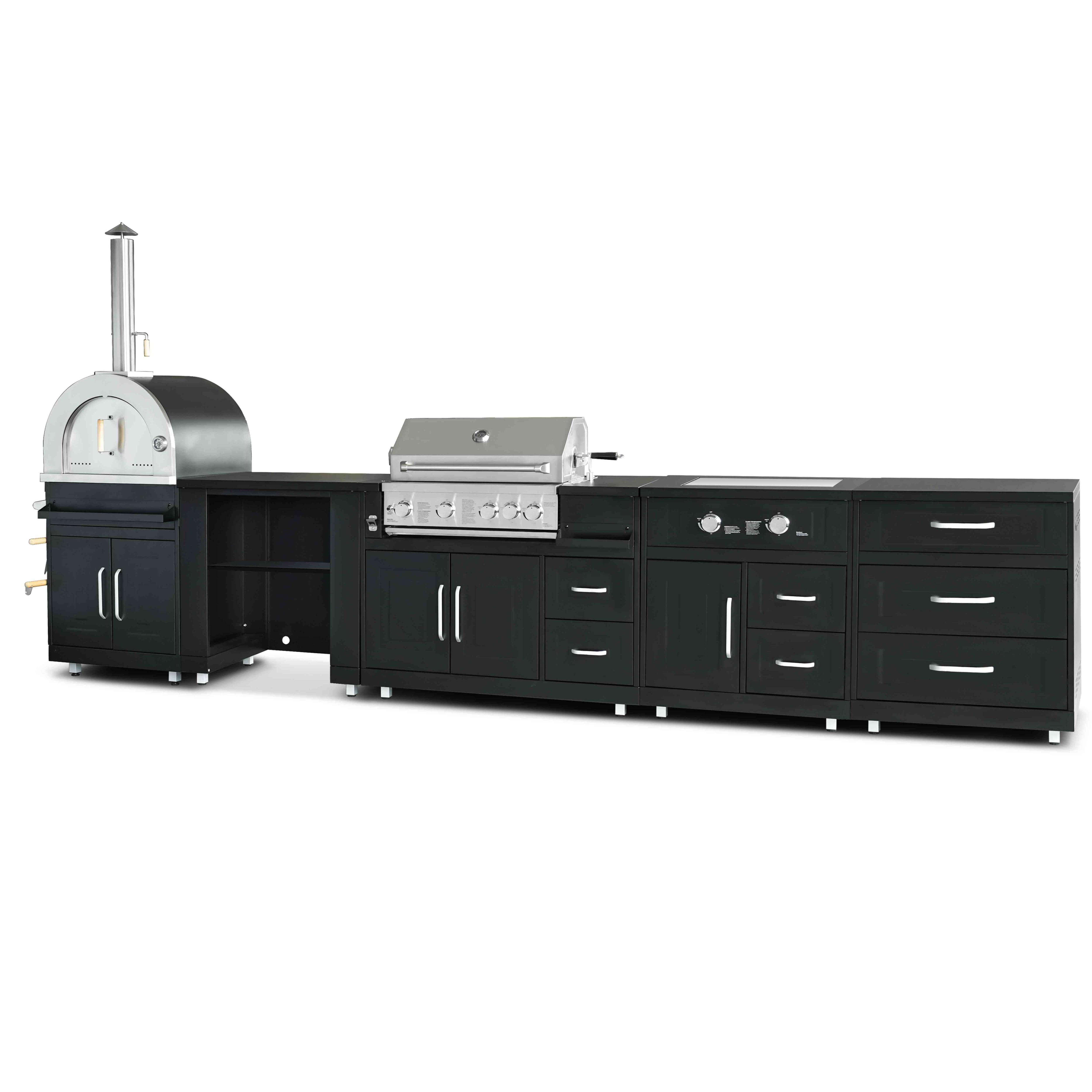 Oviala - Cuisine d'extérieur, 5 éléments et 3 modules de cuisson Memphis - Oviala - Imagen 2