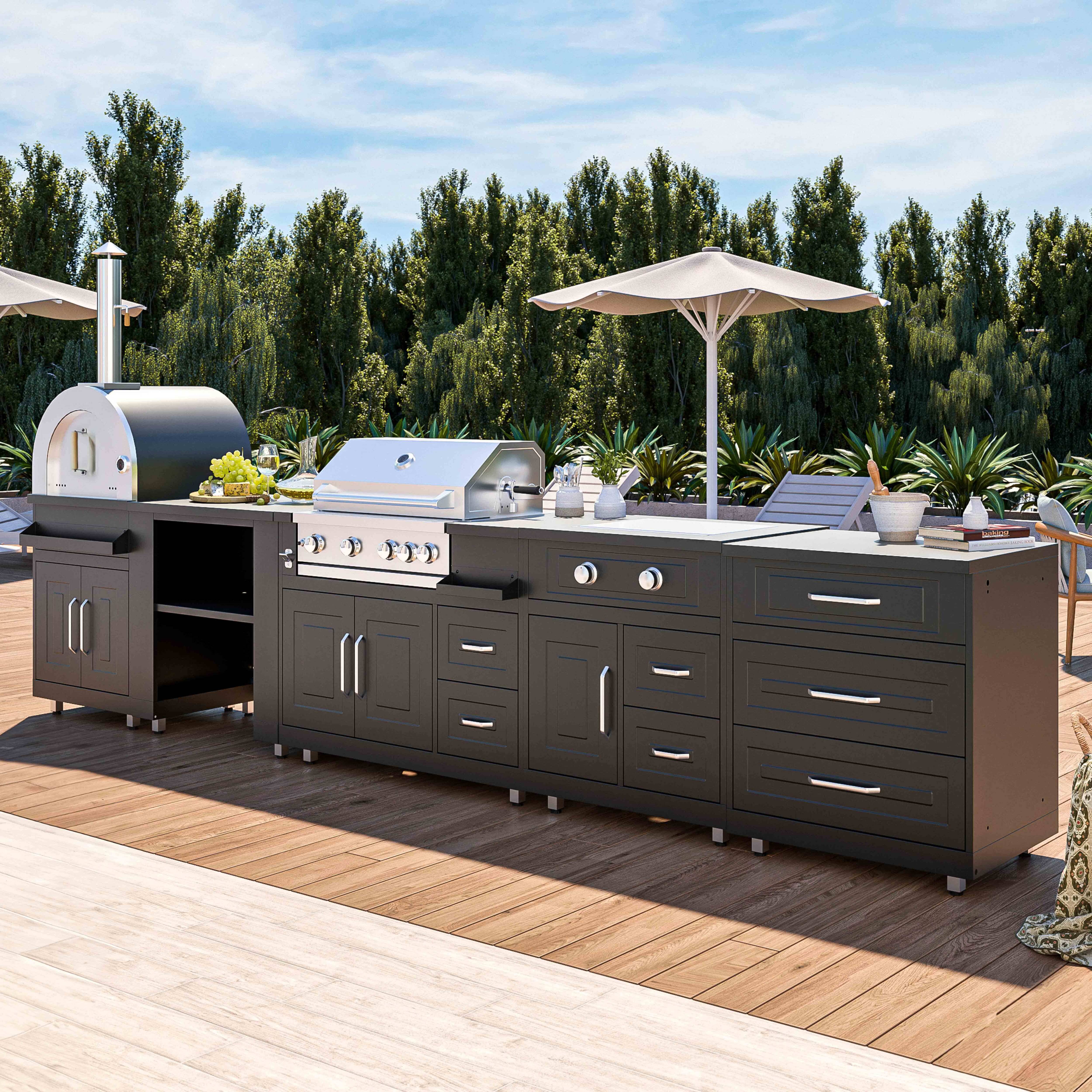 Oviala - Cuisine d'extérieur, 5 éléments et 3 modules de cuisson Memphis - Oviala - Imagen 1