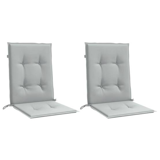 ComfortXL - Lot de 2 Coussins Dossier Bas Polyester Anti-glisse pour Chaise de Jardin Gris Clair Mélangé 100x50cm – ComfortXL Outdoor Living - Image 3
