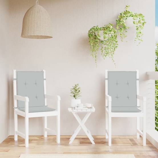 ComfortXL - Lot de 2 Coussins Dossier Bas Polyester Anti-glisse pour Chaise de Jardin Gris Clair Mélangé 100x50cm – ComfortXL Outdoor Living - Image 4
