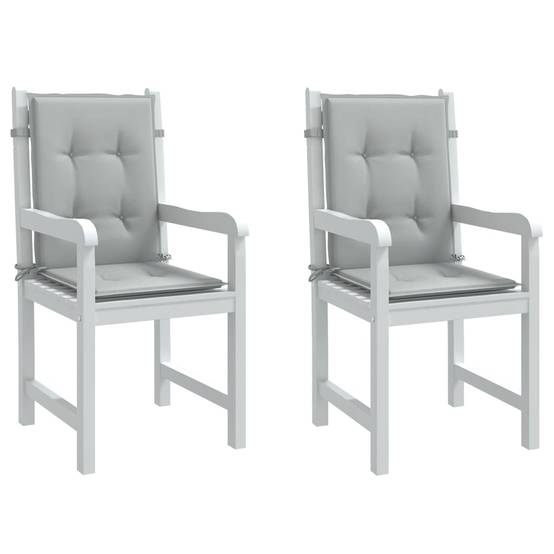 ComfortXL - Lot de 2 Coussins Dossier Bas Polyester Anti-glisse pour Chaise de Jardin Gris Clair Mélangé 100x50cm – ComfortXL Outdoor Living - Image 1