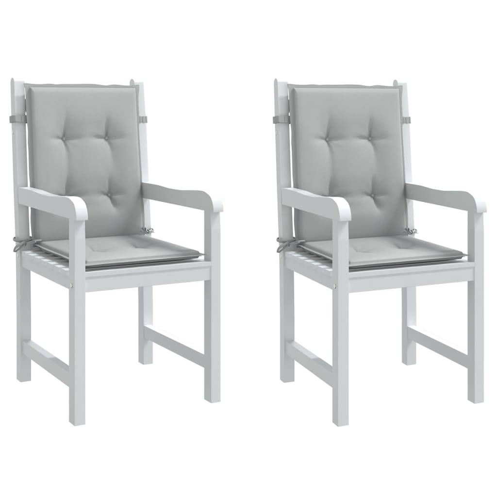 ComfortXL - Lot de 2 Coussins Dossier Bas Polyester Anti-glisse pour Chaise de Jardin Gris Clair Mélangé 100x50cm – ComfortXL Outdoor Living - Image 1