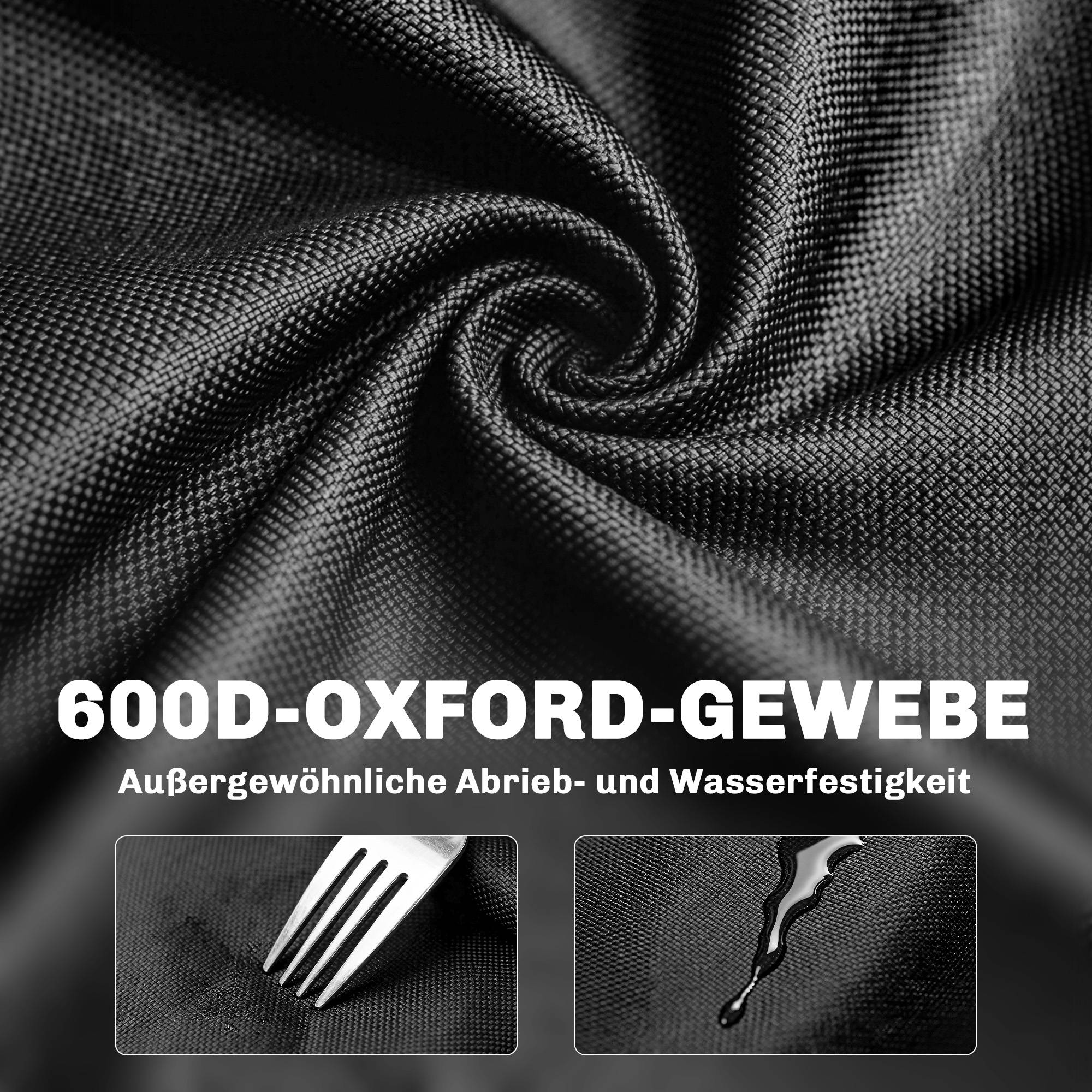 Lot de 2 chaises de camping pliantes tissu Oxford noir 125 x 48 x 90 cm - PANGIVO - Image 10
