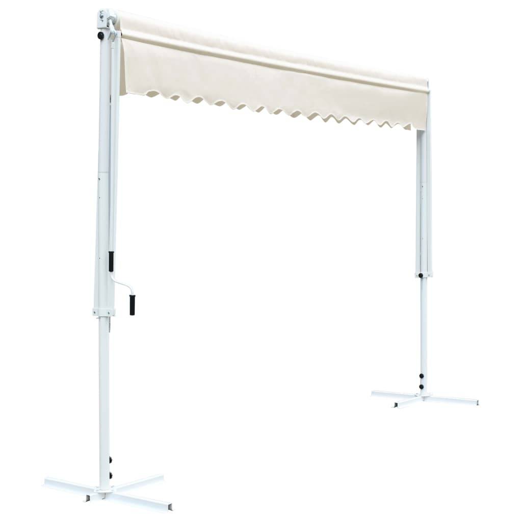 Helloshop26 - Auvent sur pied 4x3 m crème - Imagen 4