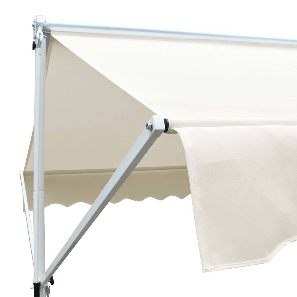 Helloshop26 - Auvent sur pied 4x3 m crème - Imagen 6