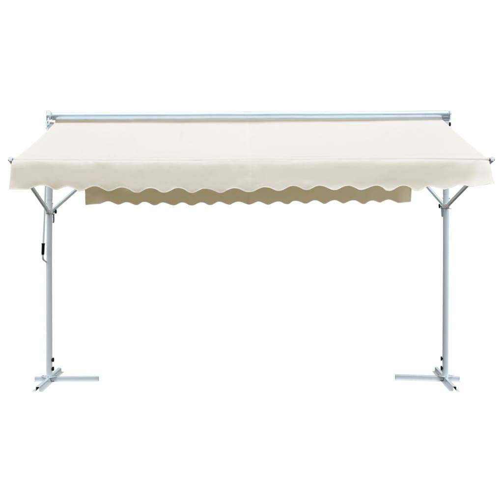 Helloshop26 - Auvent sur pied 4x3 m crème - Imagen 2