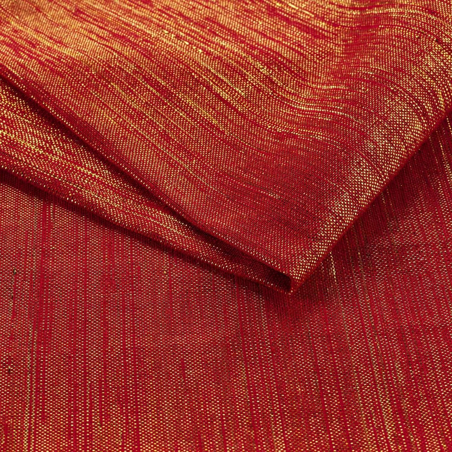 Sans Marque - Lot de 6 serviettes fils métallisés L. 40 cm x l. 40 cm - Rouge et or - Toilinux - Imagen 2