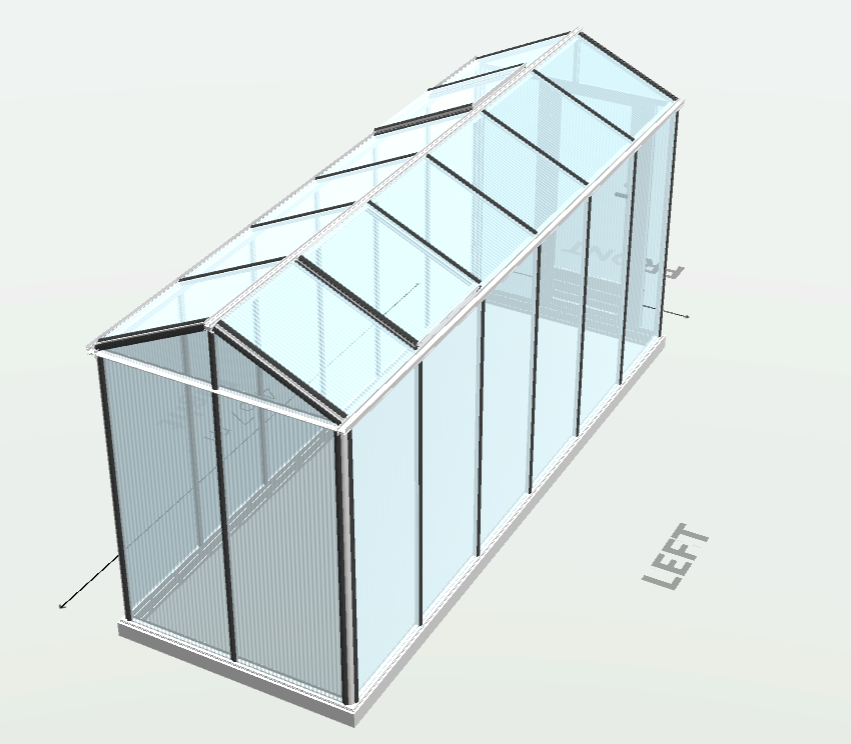 7m²  -  Serre en polycarbonate 8 mm alvéolés - Euro Micro - Aluminium - 7m² - ALUMINIUM - L'atelier Des Serres - Imagen 6
