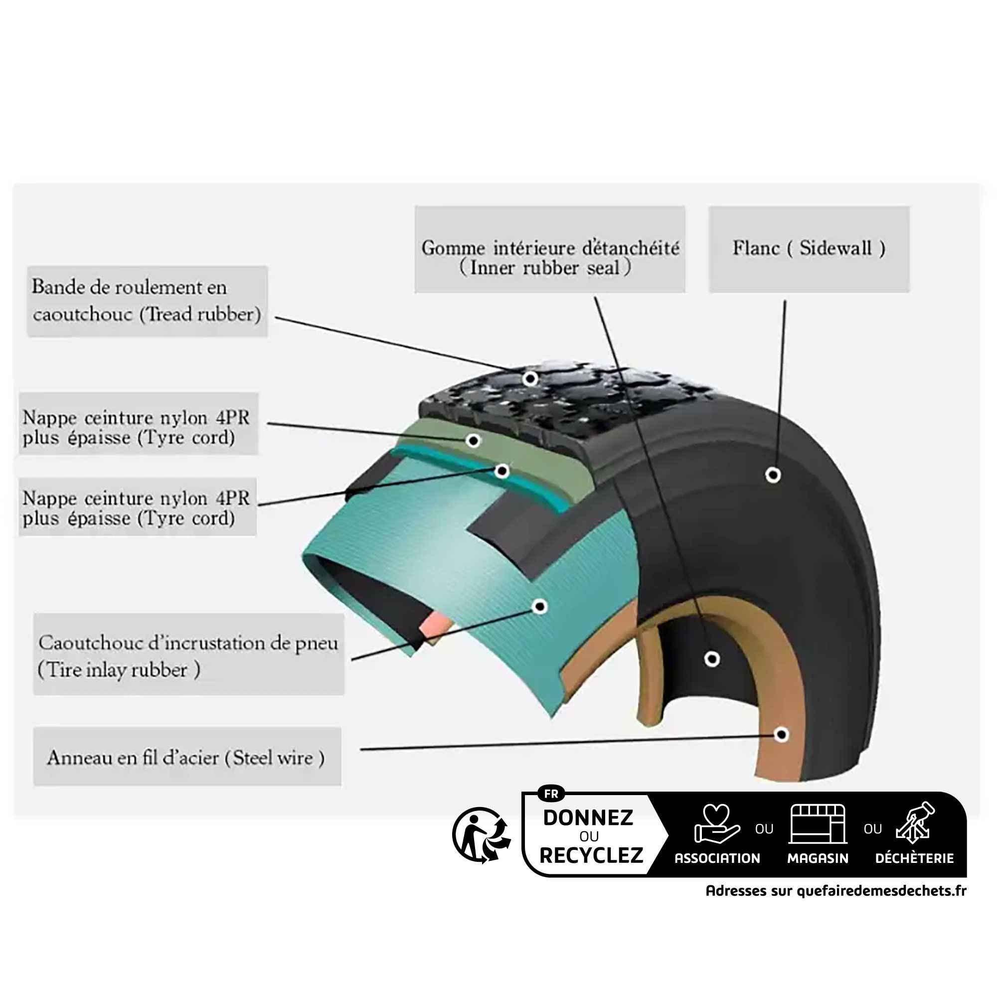 WERKA PRO - Roue gonflable 10 métal Ø 260 x 85mm WERKA PRO - Alésage 20mm - Image 5