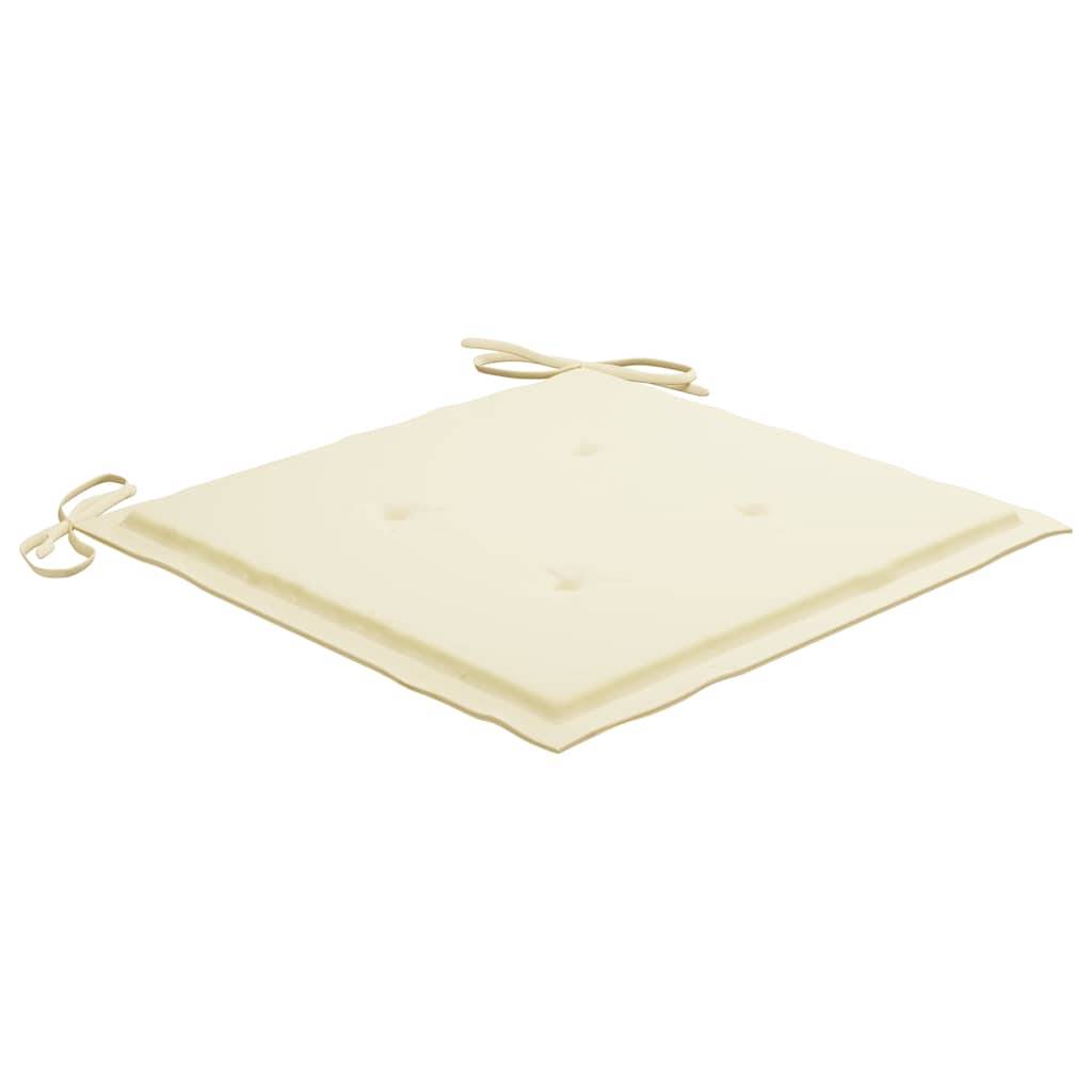 Vidaxl - Ensemble à manger d'extérieur pliable avec coussin 3 pcs-Salons de jardin Teck 665562 - Image 8