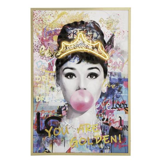 J-Line - Tableau à LED "Lady" 83x123cm Multicolore - Image 1