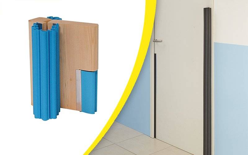 Kit anti pince doigts GAROMIN Feu N°4 WATTELEZ 17 soufflets 1400 mm + rail + adh - Gris - 606031G - Imagen 3