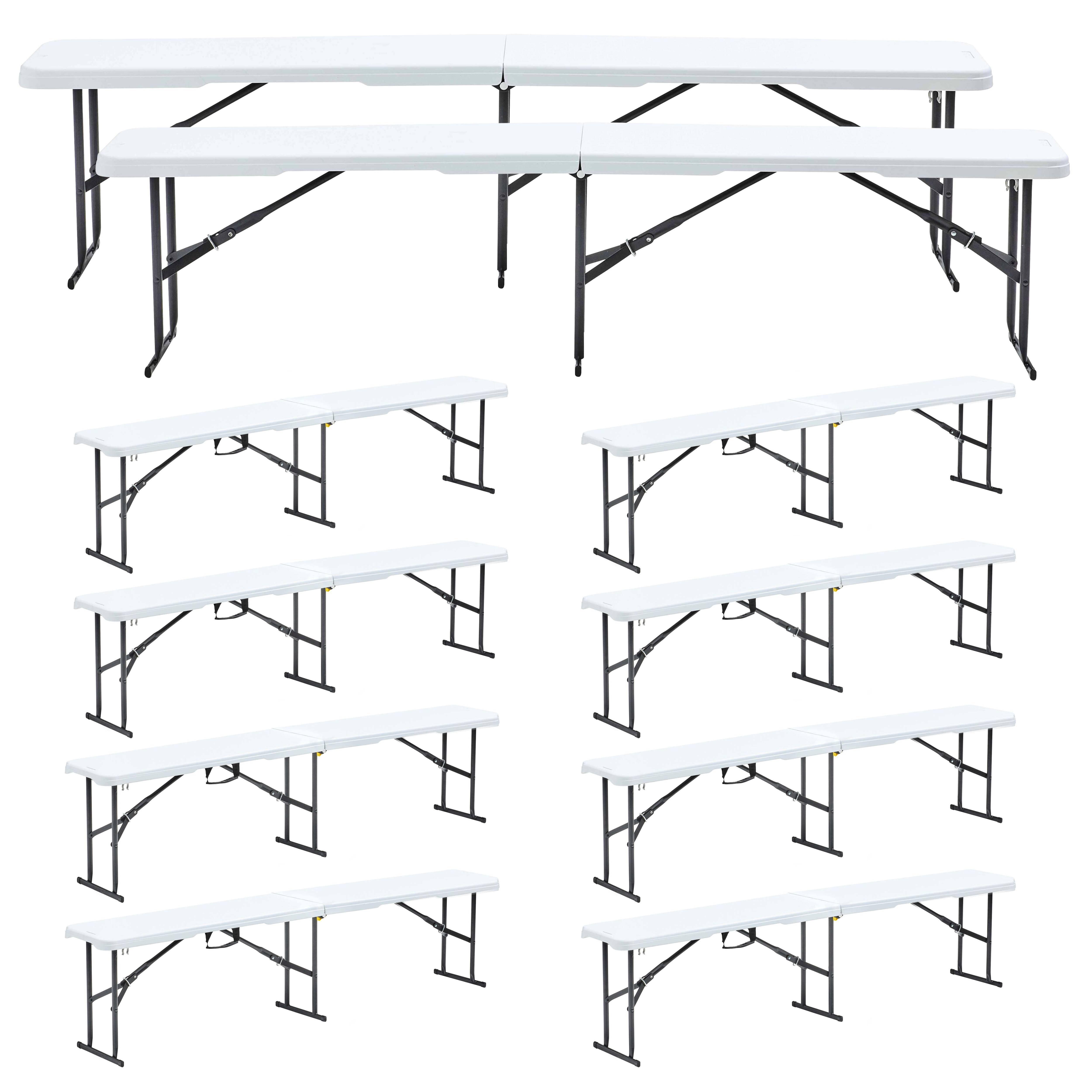 Oviala - Lot de 10 bancs pliables - Banc pliant de camping
REKKEM - Oviala - Image 1