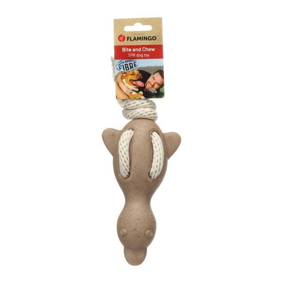 Flamingo - Jouet Wilga canard avec corde pour chien, TPR et bambou, 27 cm - Flamingo - Image 2