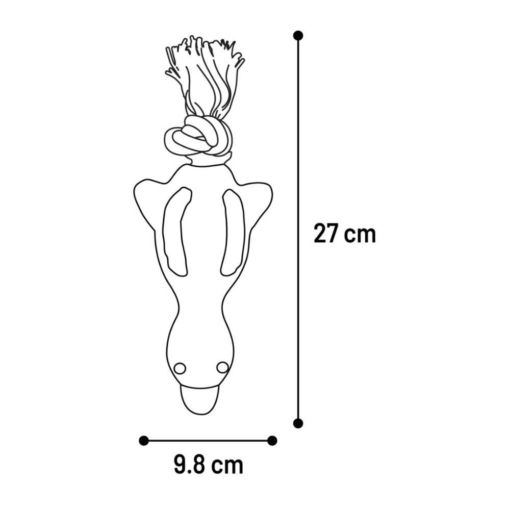 Flamingo - Jouet Wilga canard avec corde pour chien, TPR et bambou, 27 cm - Flamingo - Image 3