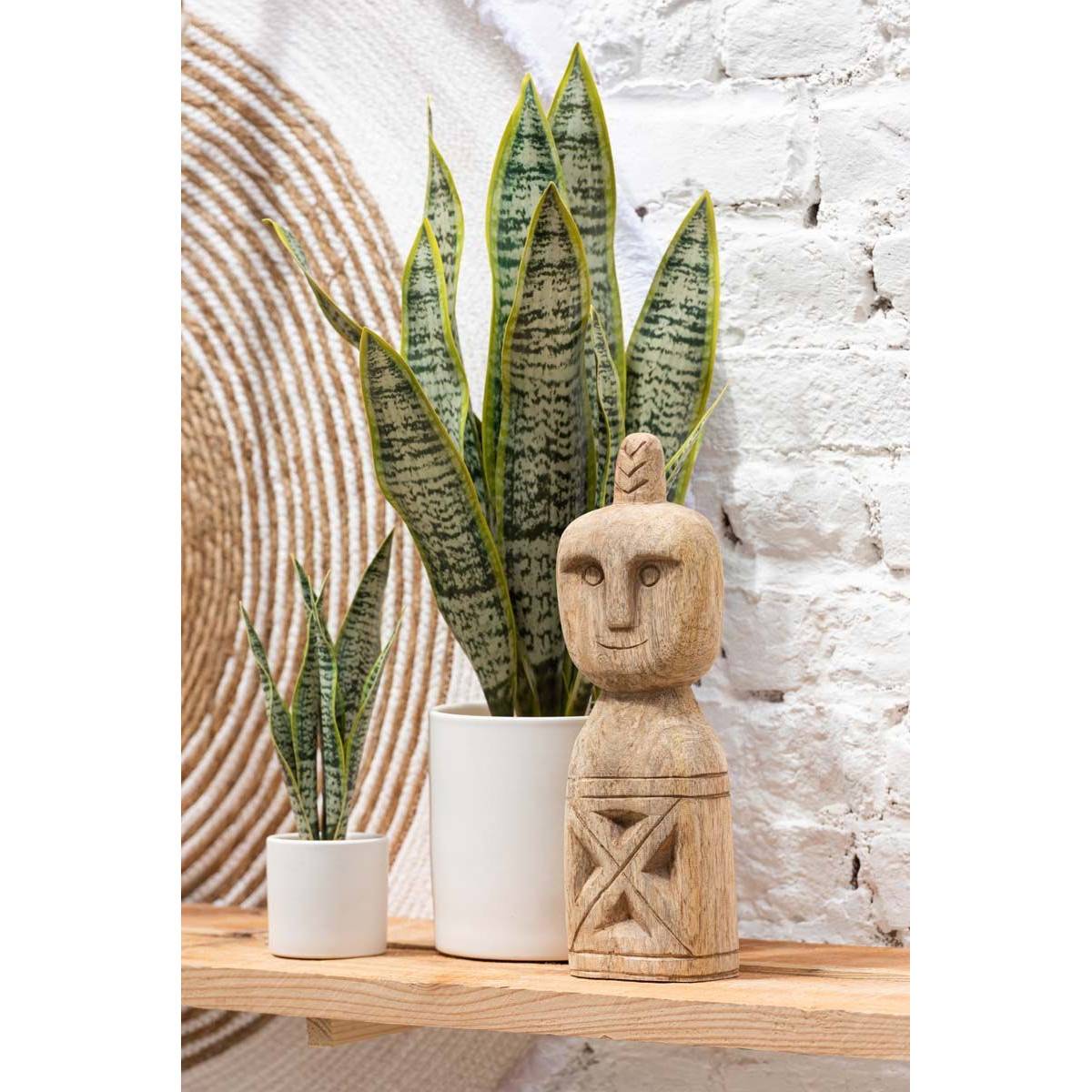 Plante Artificielle en Pot "Sansevieria" 37cm Vert - Image 2