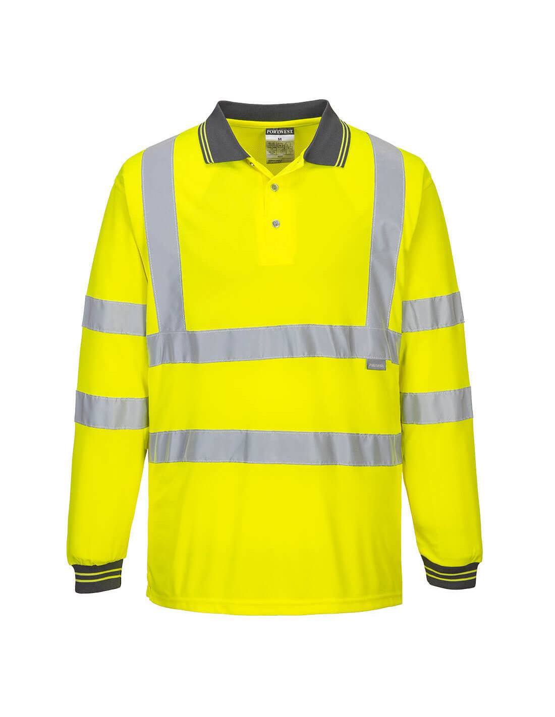 Portwest - Polo Hv Manches Longues Couleur : Jaune Taille L - Portwest - Image 1