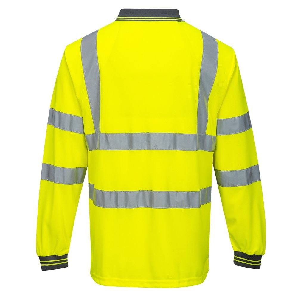 Portwest - Polo Hv Manches Longues    Couleur : Jaune Taille L - Portwest - Image 2