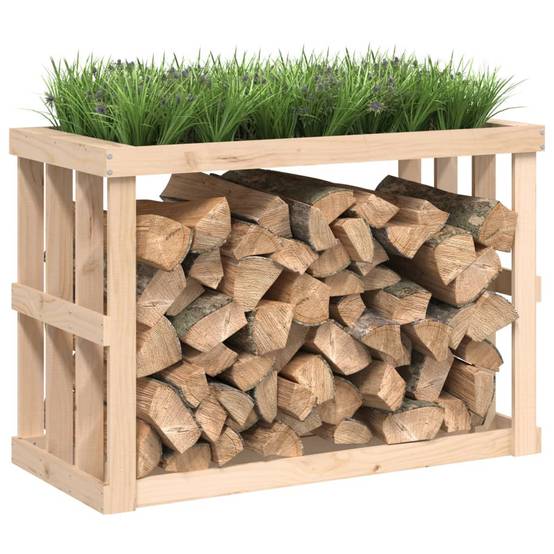 Range-bûches de jardin avec bac à plantes 108x52x74 cm – ComfortXL Outdoor Living - Image 4