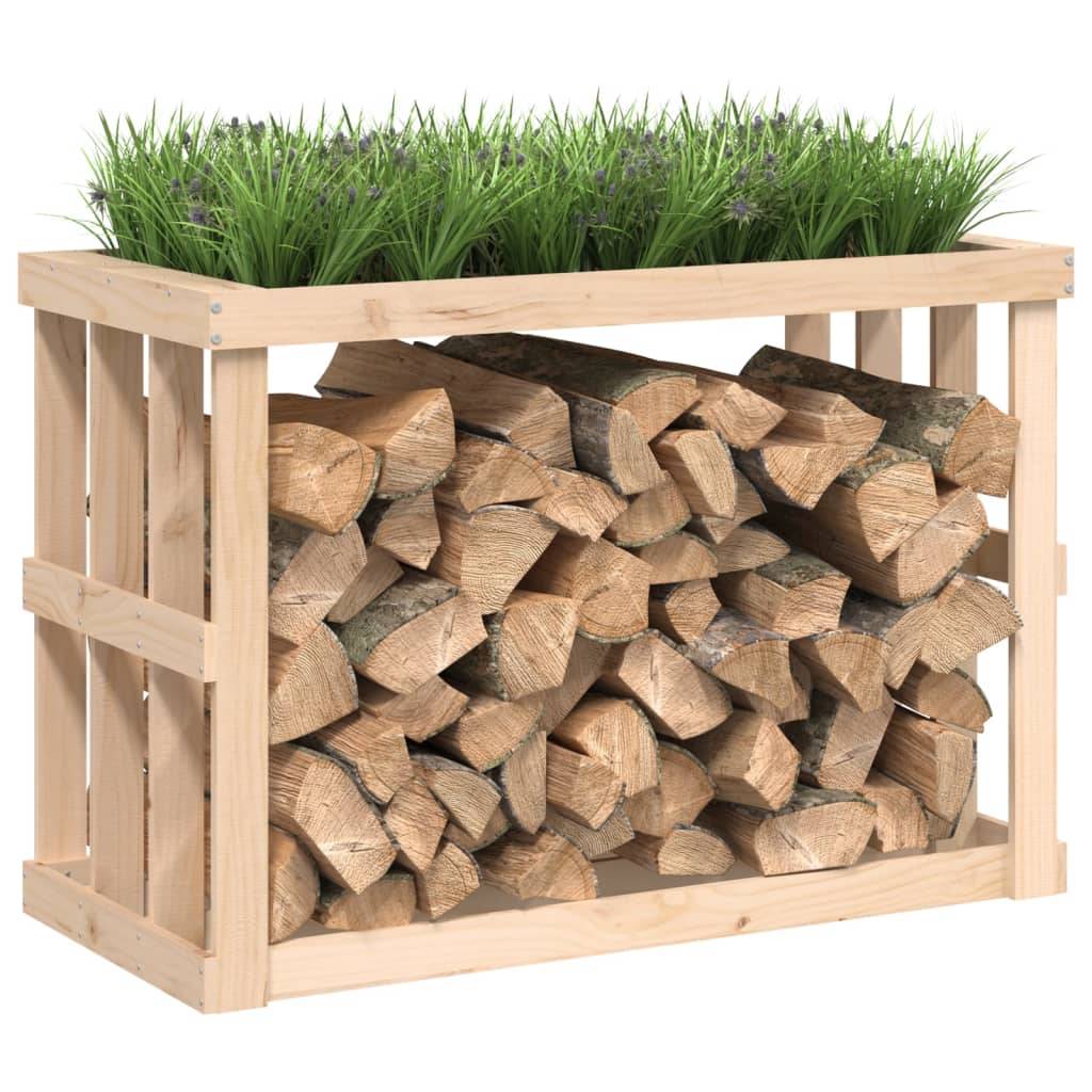 Range-bûches de jardin avec bac à plantes 108x52x74 cm – ComfortXL Outdoor Living - Image 4