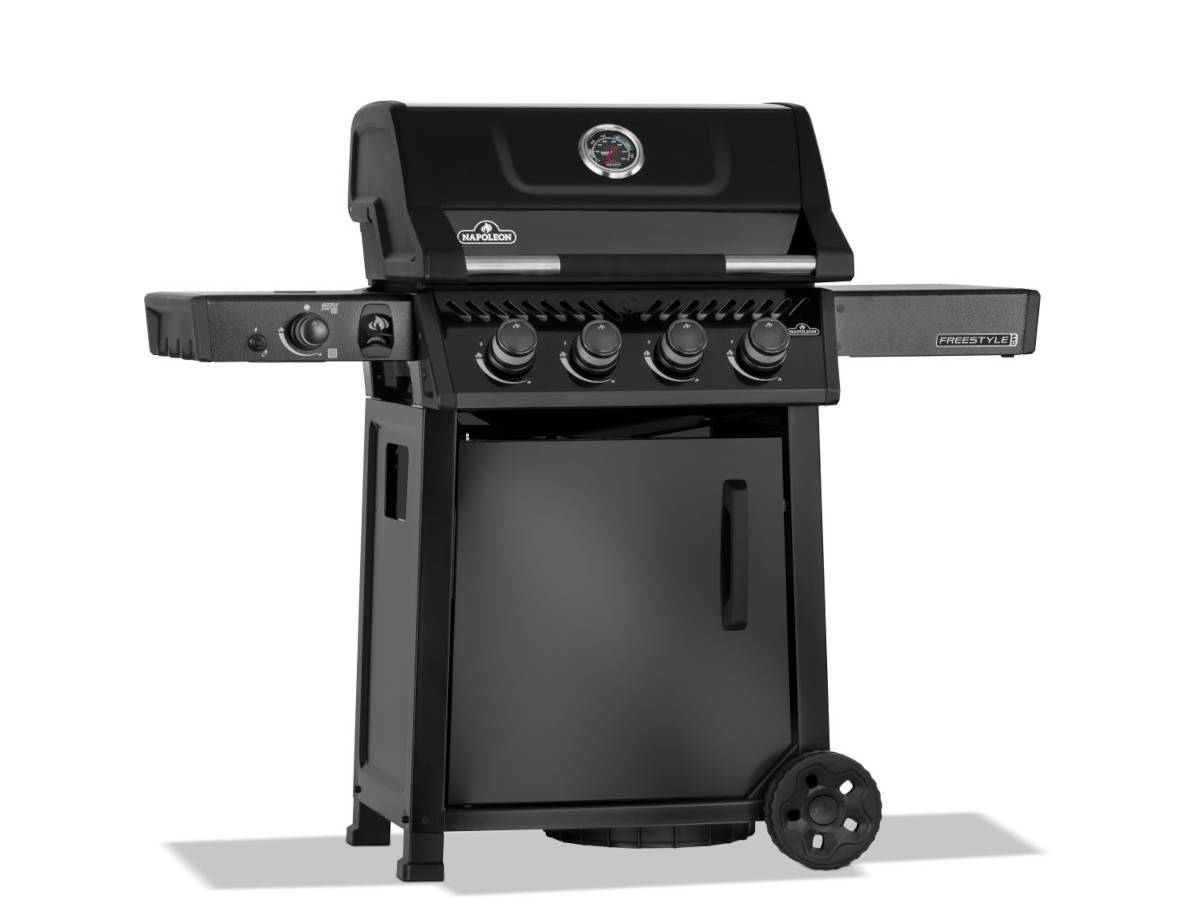 Napoleon - Barbecue gaz Freestyle 425 noir PRO 4 brûleurs + 1 sizzle zone + Rôtissoire + Plateau charbon - Napoléon - Image 3