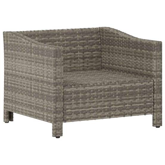 Fauteuil de jardin - Chaise de jardin - Fauteuil d'extérieur avec coussin Gris Résine tressée - MEUBLE PRO-JU4306 - Image 3