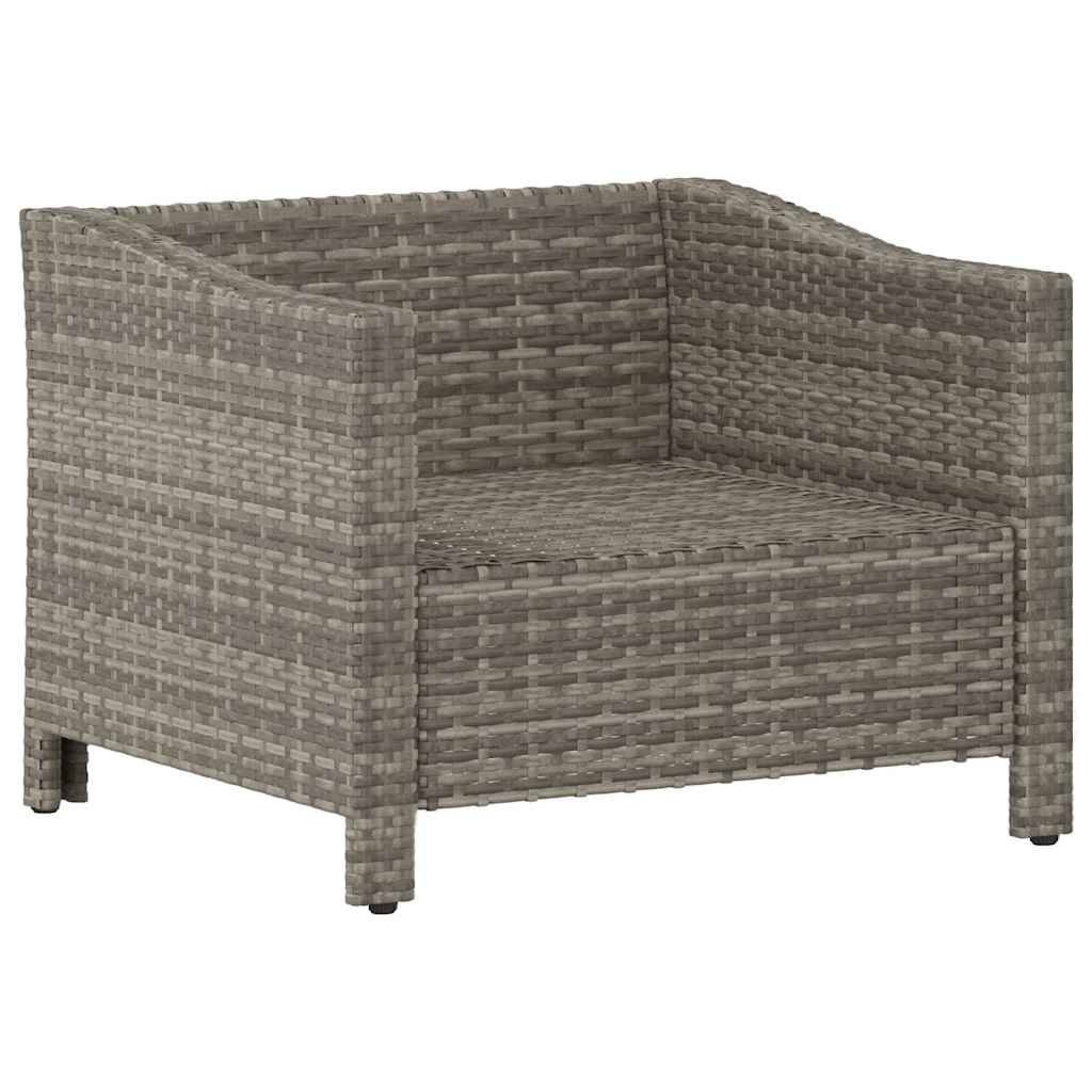 Fauteuil de jardin - Chaise de jardin - Fauteuil d'extérieur avec coussin Gris Résine tressée - MEUBLE PRO-JU4306 - Image 3