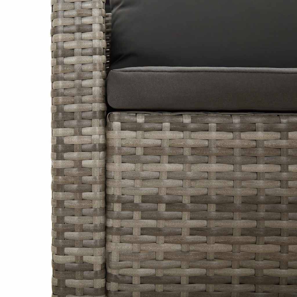 Fauteuil de jardin - Chaise de jardin - Fauteuil d'extérieur avec coussin Gris Résine tressée - MEUBLE PRO-JU4306 - Image 7