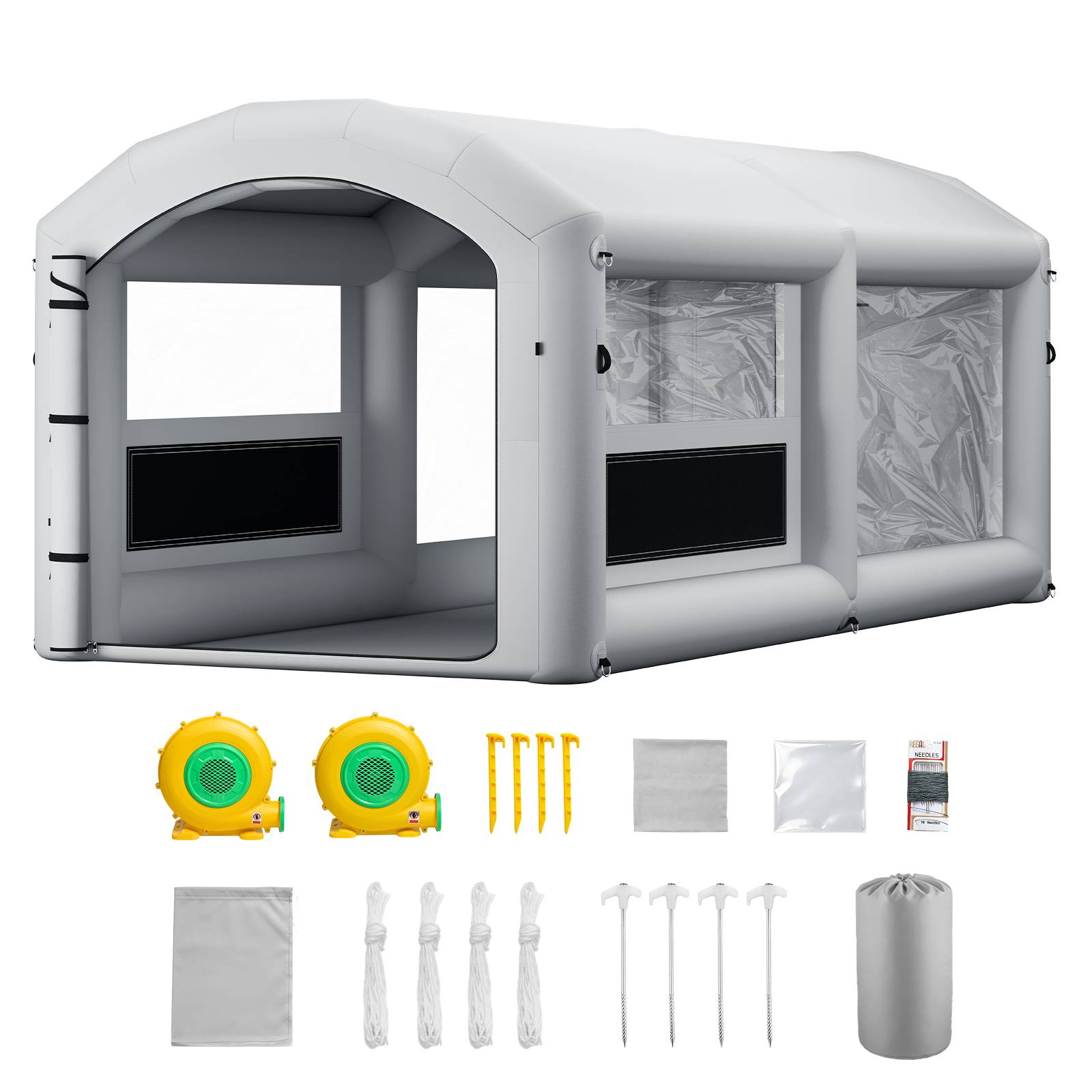 Vevor - VEVOR Cabine Peinture Gonflable 6x3x2,5m, Souffleurs 550W+750W, Toit Arque, VTT Motos Meubles
