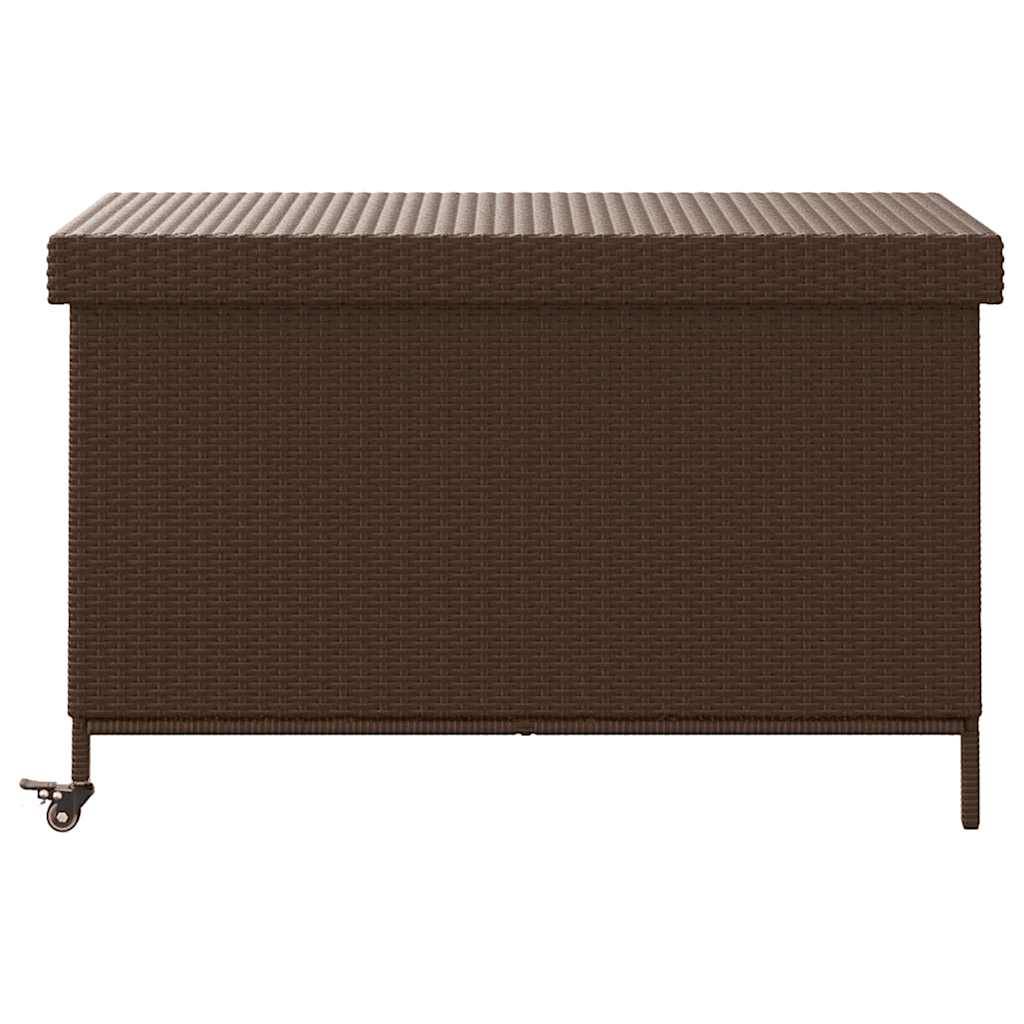 PANGIVO - Coffre de rangement de jardin résine tressée marron 110 x 55 x 73 cm - PANGIVO - Image 4