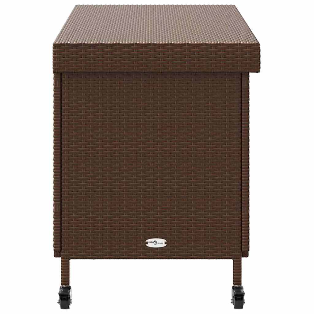 PANGIVO - Coffre de rangement de jardin résine tressée marron 110 x 55 x 73 cm - PANGIVO - Image 5