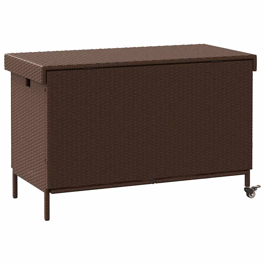 PANGIVO - Coffre de rangement de jardin résine tressée marron 110 x 55 x 73 cm - PANGIVO - Image 6