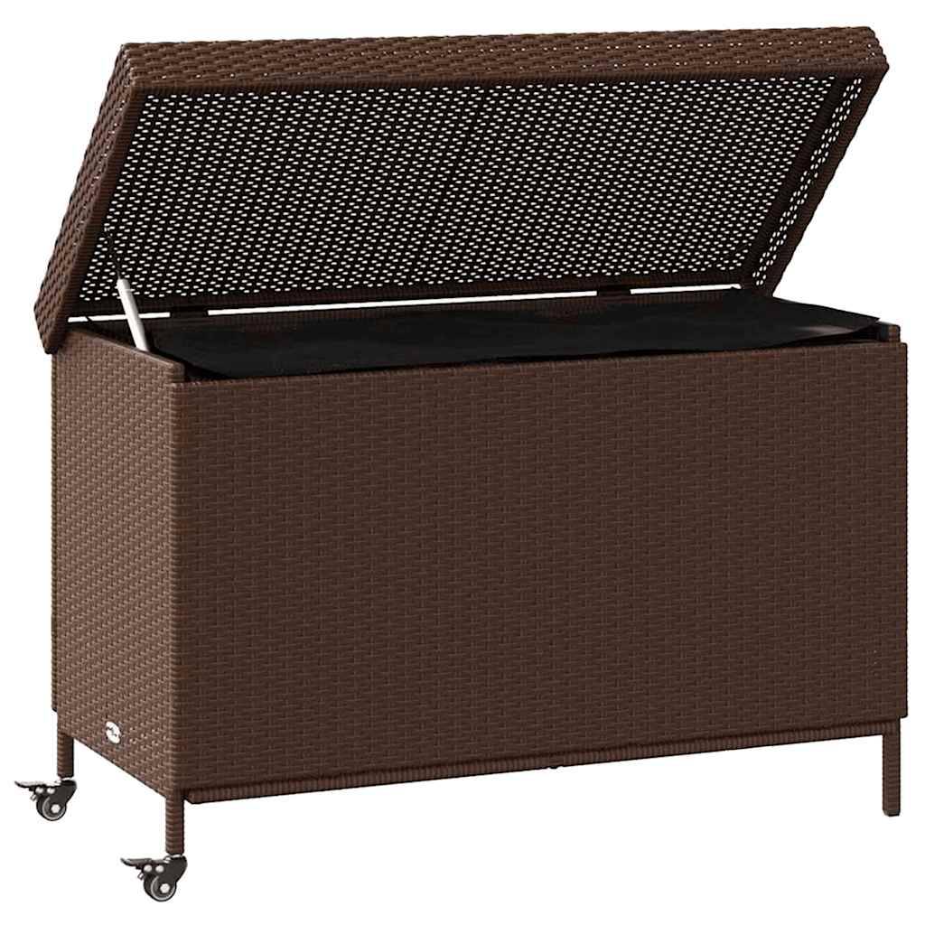 PANGIVO - Coffre de rangement de jardin résine tressée marron 110 x 55 x 73 cm - PANGIVO - Image 3