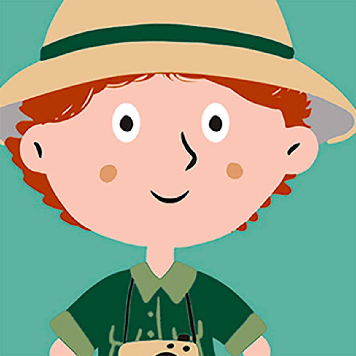 Paris Prix - Set de Table Enfant "Léo l'Explorateur" 28x44cm Vert - Image 2