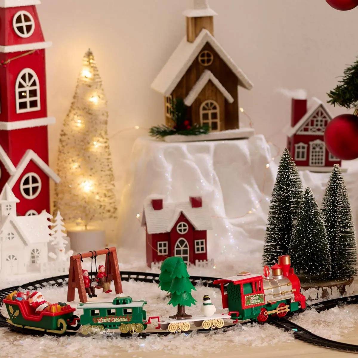 Feeric Christmas - Train de Noël lumineux 22 pièces musical 1 LED - Feeric Lights & Christmas - Imagen 3