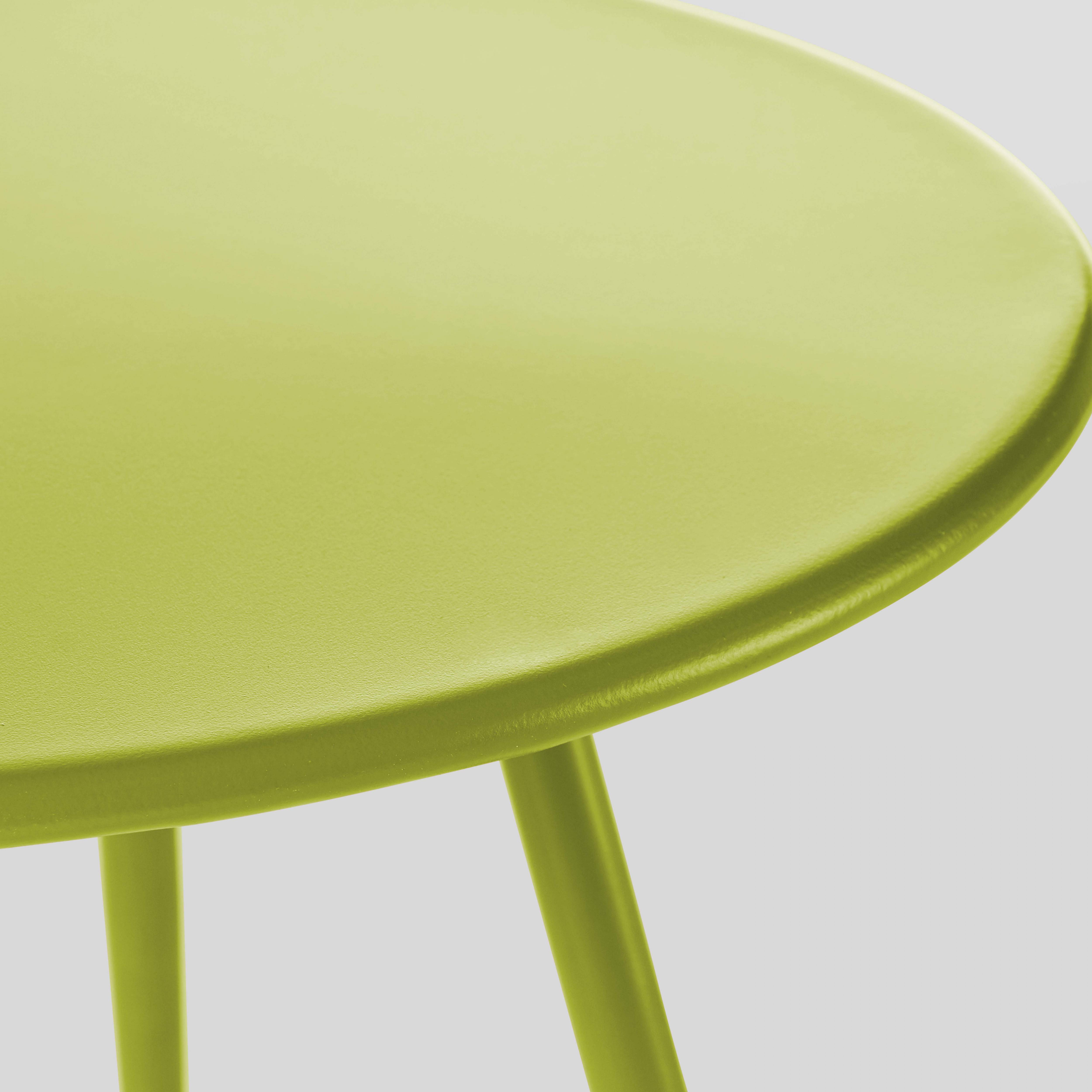 Oviala - Table basse de jardin ronde en métal vert 40 cm Palavas - Oviala - Imagen 4